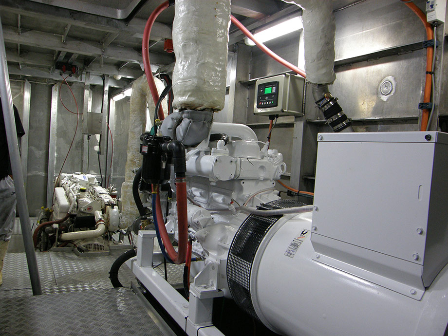 95kva genset Isuzu 6BG1T constructed and fitted to commercial fishing vessel in Moolloolaba